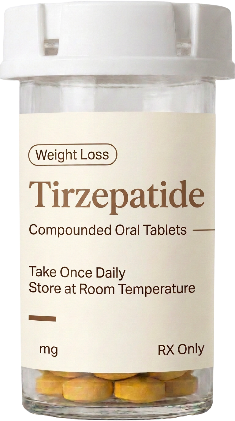 Oral tirzepatide tablet bottle